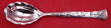 Sugar Spoon scalloped  w/ gourd motif  6